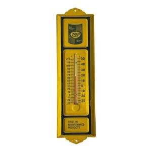 Vintage Zep Manufacturing Company Tin Advertising Thermometer USA